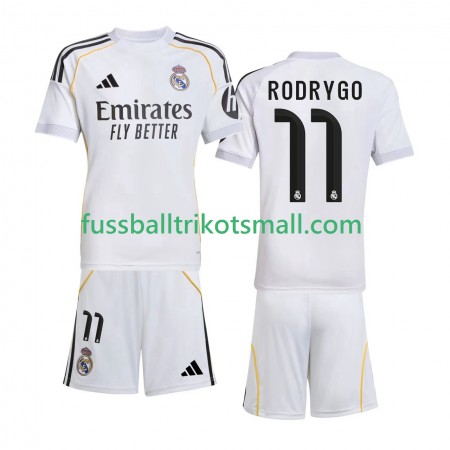 Fußballtrikots Real Madrid Rodrygo 11 Kinder 2025-2026 Kurzarm Heimtrikotsatz kaufen